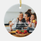 Décoration En Céramique Petite-fille | Photo Keepsaké Noël (Devant)