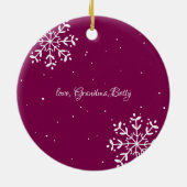 Décoration En Céramique Petite-fille | Photo Keepsaké Noël (Dos)