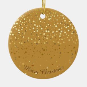 Décoration En Céramique Petite Golden Stars Ornament de Noël-Orche