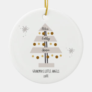 Décoration En Céramique Petits-enfants de famille personnalisés Arbre de 