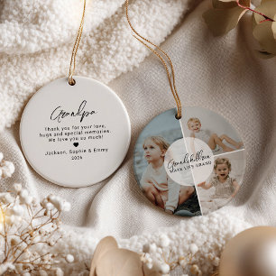 Décoration En Céramique Petits-enfants rendent la vie grandiose Grand-papa