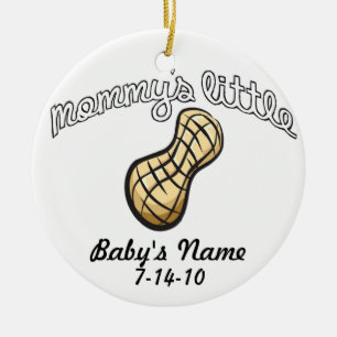 Décoration En Céramique Peu d'arachide de la maman - votre nom