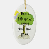 Décoration En Céramique Peu d'ornement de généalogie de pousse (Droite)