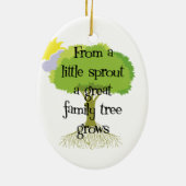 Décoration En Céramique Peu d'ornement de généalogie de pousse (Dos)