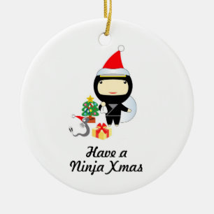 Décoration En Céramique Peu d'ornement de Noël de Ninja