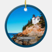 Décoration En Céramique Phare de Bass Harbour Acadia (Dos)