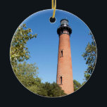 Décoration En Céramique Phare de Currituck Beach<br><div class="desc">Phare de Currituck Beach à Corolla,  Caroline du Nord,  le long des rives extérieures</div>