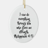 Décoration En Céramique Philippiens 4:13 Écriture Personnalisée (Droite)