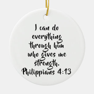 Décoration En Céramique Philippiens 4:13 Écriture Personnalisée