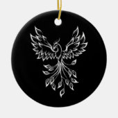 Décoration En Céramique Phoenix se lève sur le noir (Devant)