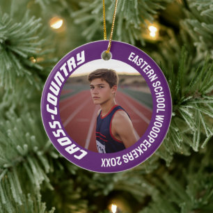 Décoration En Céramique Photo 2 faces personnalisable Sports Cross-Country