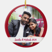 Décoration En Céramique Photo Arbre de Noël (Dos)