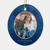 Décoration En Céramique Photo bleue Plaid plongée Noël (Gauche)