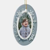 Décoration En Céramique Photo Blue Snowflakes (Droite)