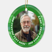 Décoration En Céramique Photo - Bordure Abstraite verte simple - Texte épa (Gauche)