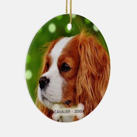 Décoration En Céramique Photo Cavalier King Charles Spaniel Chien (Droite)