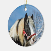 Décoration En Céramique Photo Cheval Paint Snow (Gauche)