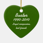 Décoration En Céramique Photo customisée d'animal familier avec l'ornement (Dos)