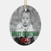 Décoration En Céramique Photo datée de Joyeux Noël (Droite)