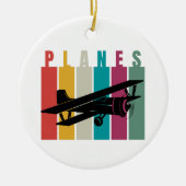 Décoration En Céramique Photo d'avion cool, Joyeux Noël, Personnaliser (Devant)