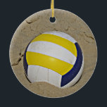 DÉCORATION EN CÉRAMIQUE PHOTO DE BEACH VOLLEYBALL<br><div class="desc">PHOTO DE VOLLEYBALL SUR LA PLAGE DANS LE SABLE</div>