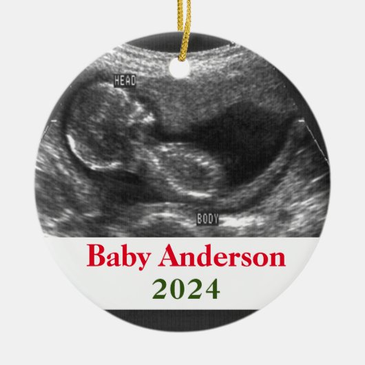 Décoration En Céramique Photo de bébé Ultrasound (Devant)