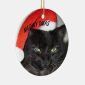 Décoration En Céramique Photo de chat de Noël (Droite)