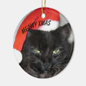 Décoration En Céramique Photo de chat de Noël (Gauche)