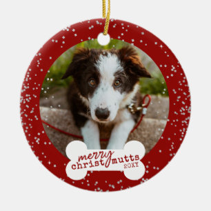 Décoration En Céramique Photo de chien de chien de chien rouge étincelant