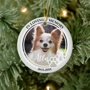 Décoration En Céramique Photo de chien personnalisée Perte de animal de co
