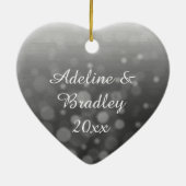 Décoration En Céramique Photo de couple Noël Photo Ornament Keepsaké (Dos)