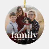 Décoration En Céramique Photo de famille et nom (Devant)