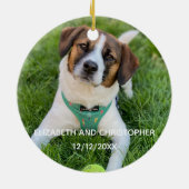 Décoration En Céramique Photo de fiançailles "Mes humains se marient" (Dos)