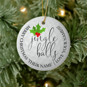Décoration En Céramique Photo de golfeur Cadeau de Noël de golf Boules à c