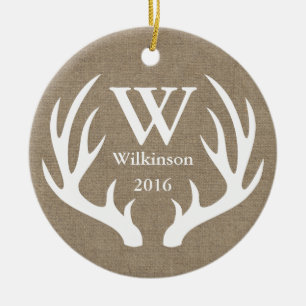 Décoration En Céramique Photo de la famille de Deer Antlers, une ferme rus