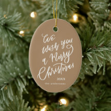 Photo de lettrage manuel de Joyeux Noël marron