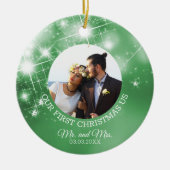 Décoration En Céramique Photo de mariage personnalisée (Devant)