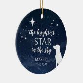 Décoration En Céramique Photo de memorial de chien fantaisiste (Droite)