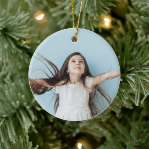 Décoration En Céramique Photo de Noël de l'élégance florale botanique