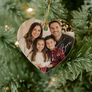 Décoration En Céramique Photo de Noël Enfant Est Né 