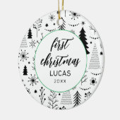 Décoration En Céramique Photo de Noël moderne bébé (Gauche)