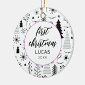 Décoration En Céramique Photo de Noël moderne bébé (Gauche)