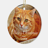 Décoration En Céramique Photo de Noël personnalisée pour animal de compagn (Gauche)