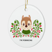 Décoration En Céramique Photo d'écureuil de Noël mignon (Gauche)