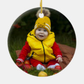 Décoration En Céramique Photo du visage de Snowman (Dos)