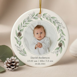Décoration En Céramique Photo Enfant Holly Wreath Noël 2025
