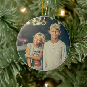 Décoration En Céramique Photo et texte personnalisés