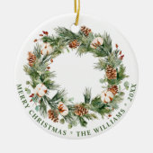 Décoration En Céramique PHOTO Festif Pine Cônes Noël (Devant)