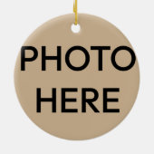 Décoration En Céramique Photo First Christmas As Mr & Mrs Newlyweds Round (Dos)