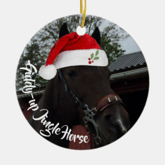 Décoration En Céramique Photo haute étourdie de Noël de cheval de